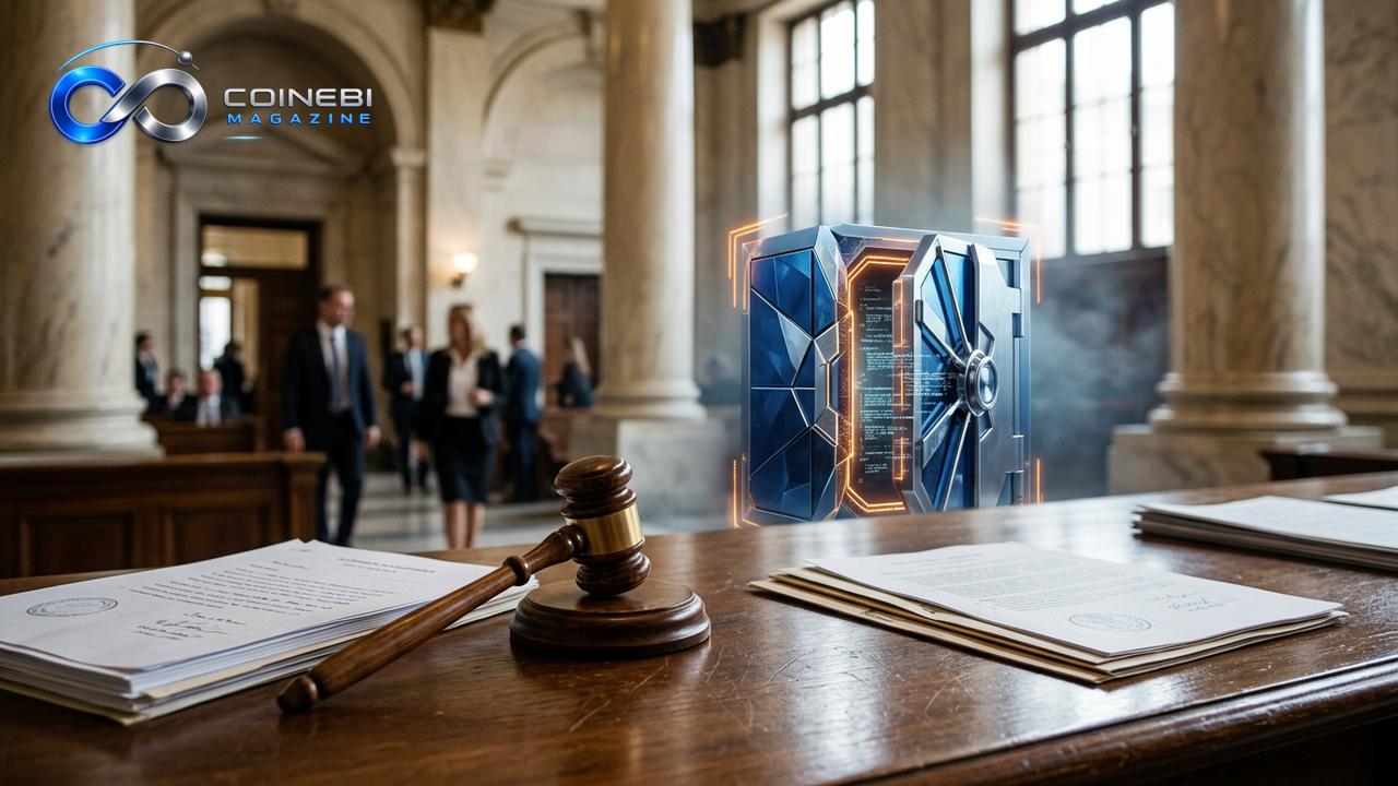 A cracked digital vault representing the Bitkub hack concealment scandal.