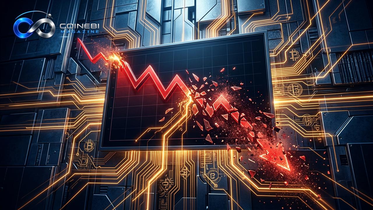 A dramatic visualization of the catastrophic BitMEX token crash.