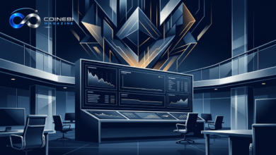 The stagnant crypto IPO market depicted by quiet trading terminals and graphs.