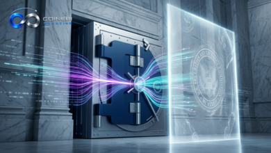 A digital vault facing DeFi securities laws regulatory barriers.