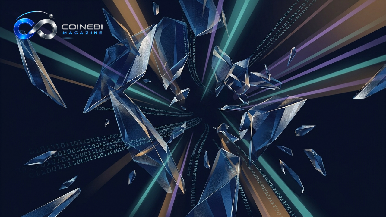 A digital illustration representing a complex Ethereum security flaw being analyzed.