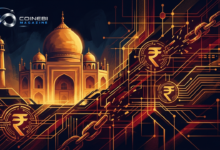 A symbolic representation of the ongoing debate over an India crypto ban.