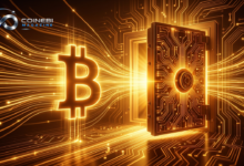 Abstract art depicting strong Bitcoin ETF inflows