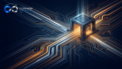 Sleek parallel light streams representing government Bitcoin transfers to secure treasury custody.