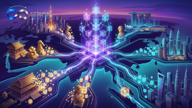 Abstract visual representing SBI Group Digital Asset Expansion.