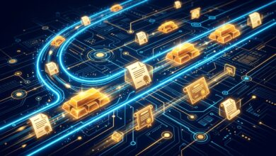 The massive Solana RWA surge depicted via glowing digital financial assets.