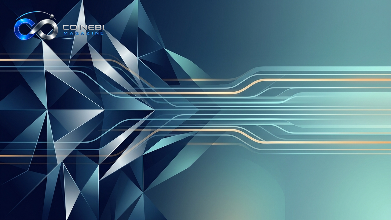 An abstract illustration depicting changes in the stablecoin market capitalization.