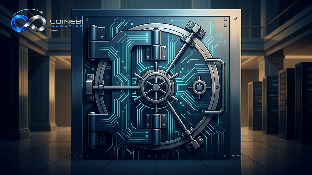 The US CBDC ban legislative development visual representation with blue circuitry.