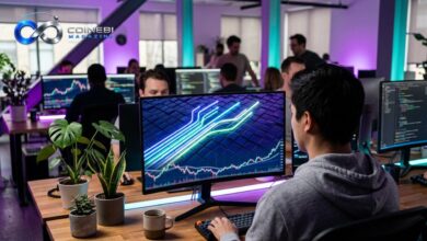 A glowing digital network representing the potential altcoin market recovery.