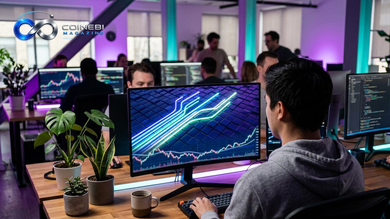 A glowing digital network representing the potential altcoin market recovery.