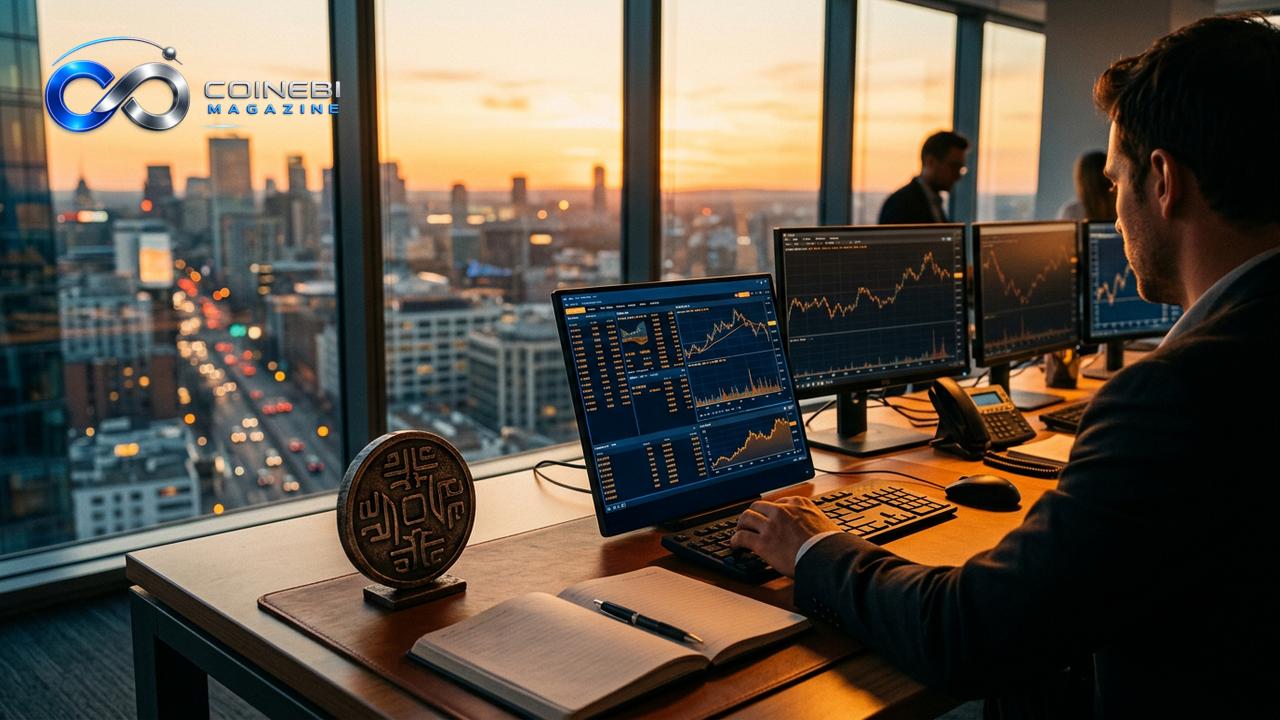 A digital vault receiving massive Bitcoin ETF inflows from institutional markets.