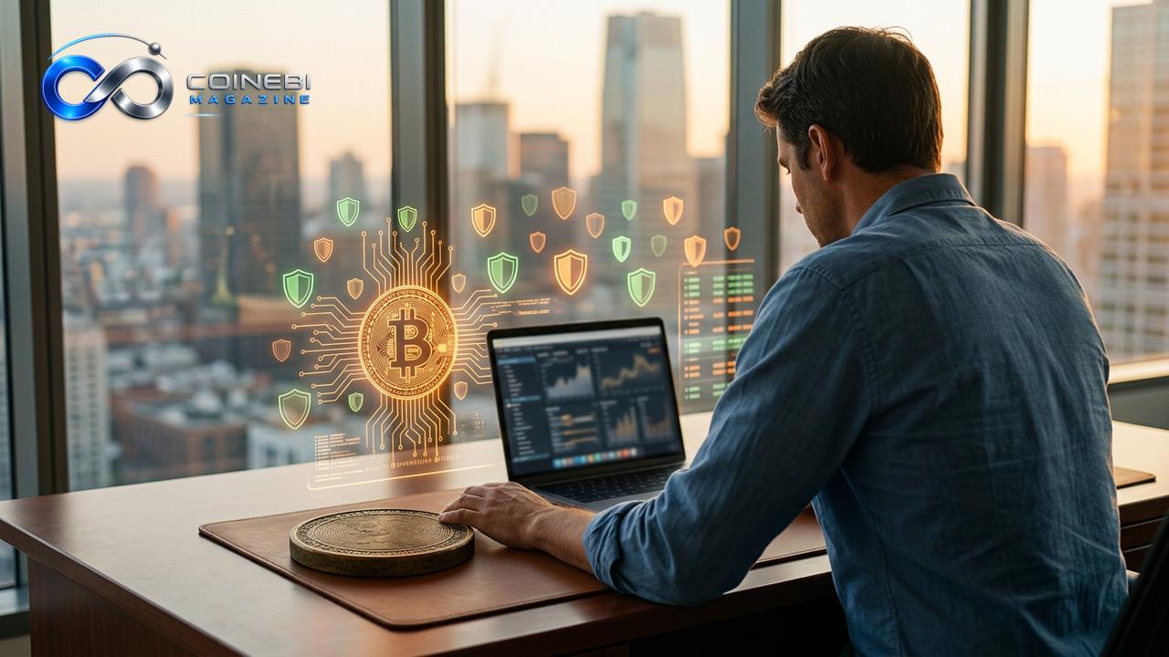 A glowing digital circuit board highlighting key Bitcoin security findings.