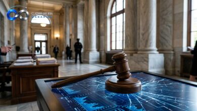 Gavel on a digital screen representing the Goliath Ventures lawsuit.