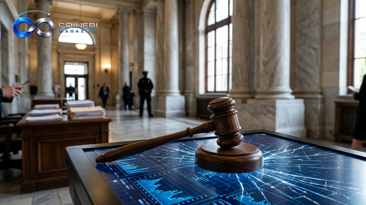 Gavel on a digital screen representing the Goliath Ventures lawsuit.