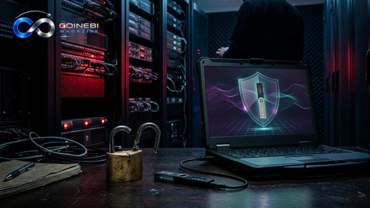The critical Ledger firmware update securing a digital hardware wallet.