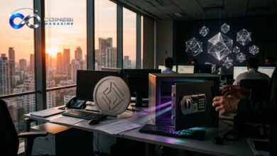 The quantum computing threat visualized as a silent, glowing cryptographic breach.