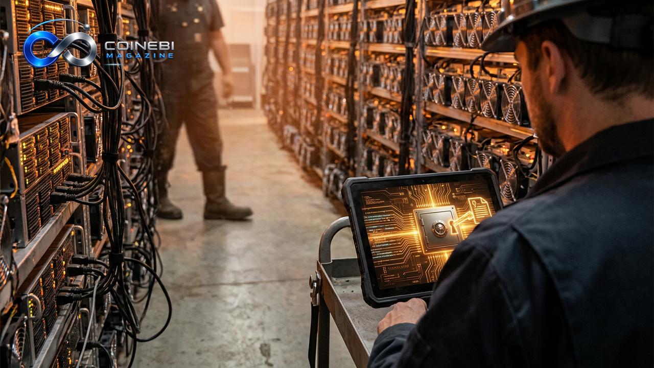 A symbolic digital art depiction of the Zcash miner investment