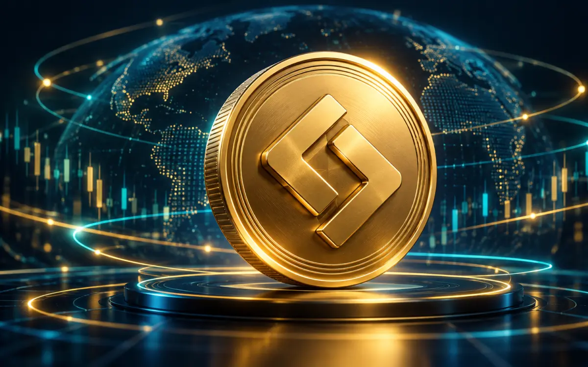 Gold BGB utility token representing the Bitget platform ecosystem